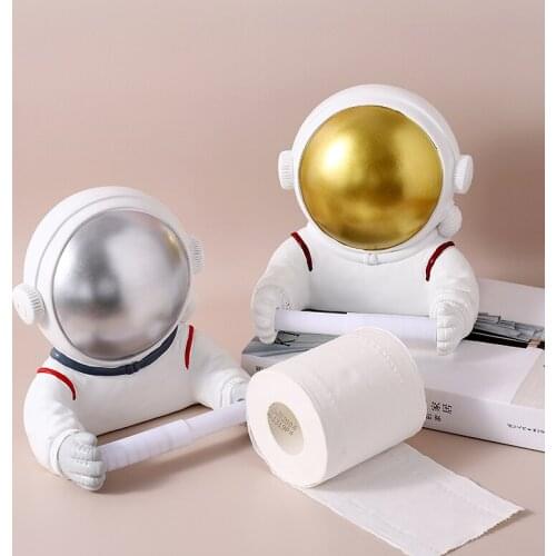 Creative Astronaut Tissue Holder Paper Towel Dispenser Wall Mounted Bathroom Decoration Kitchen Paper Towel Holder