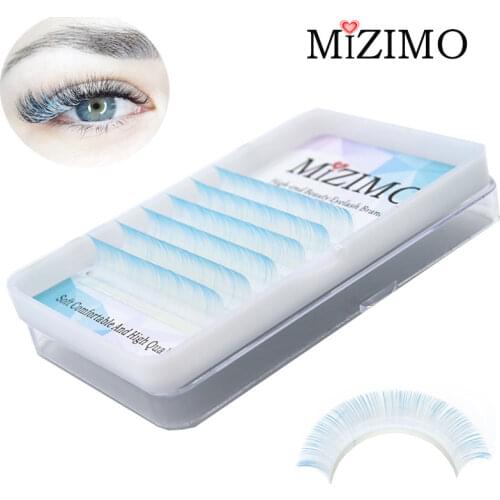 MIZIMO new color grafting eyelash white cyan gradient eyelash personalized eyelash lengthening tool