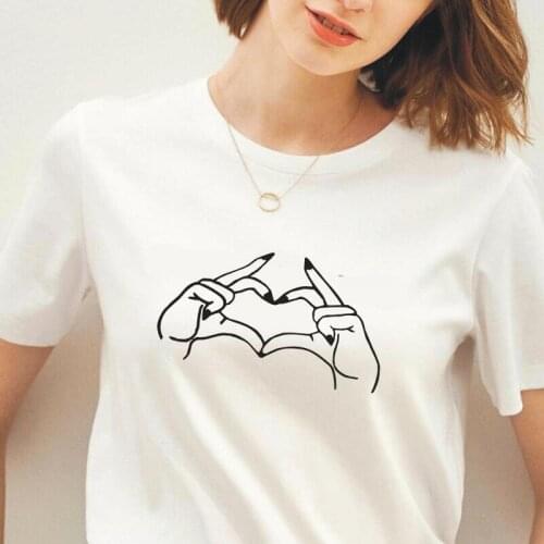 Fashion Love Print Women T Shirt Summer Short Sleeve Hipster Tee Shirt Femme Korean Harajuku T Shirt Women Tops Camiseta Mujer