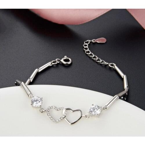 Fashion Bracelet For Women Genuine 925 Sterling Silver Bracelet Jewelry Accessories Anniversary Gift For Lady Party Decoration