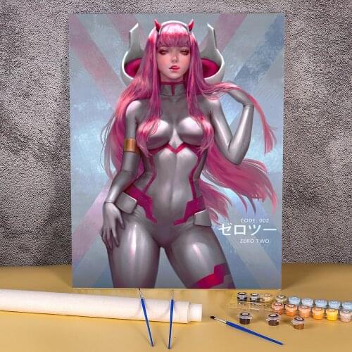 Cartoon Girl Woman Coloring By Numbers Painting Kit Oil Paints 40*50 Paiting By Numbers Decorative Paintings Kids Drawing