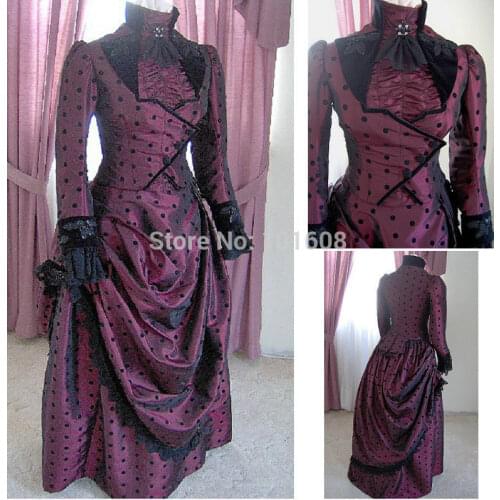 2017 new Victorian Corset Gothic/Civil War Southern Belle Ball Gown Dress Halloween dresses US 4-16 R-129