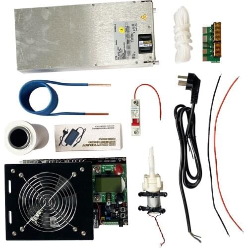 NEW 3000W ZVS Induction Heater Induction Heating PCB Board Heating Machine+Heating Coil+70mL rucible+Pump+Power Supply