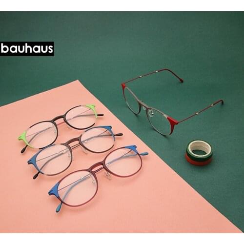 Bauhaus Glasses Frame Women and man Prescription Glasses Fashion Designer ultem Circle Glasses Myopia Glasses