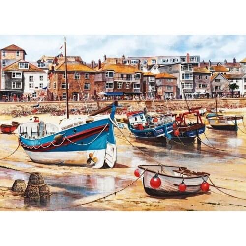 St. Ives Harbour Seascape Photo Art Film Print Silk Poster for Your Home Wall Decor 24x36inch