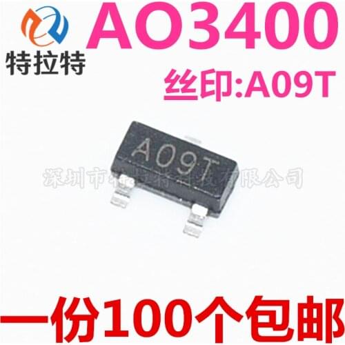 50Pcs/Lot New Ao3400 A09t MOS Field Effect Transistor SOT23
