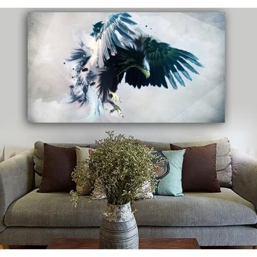 RELIABLI ART Owl Animal Graffiti Abstract Painting Canvas Painting Modern Decorative Painting Poster For living room