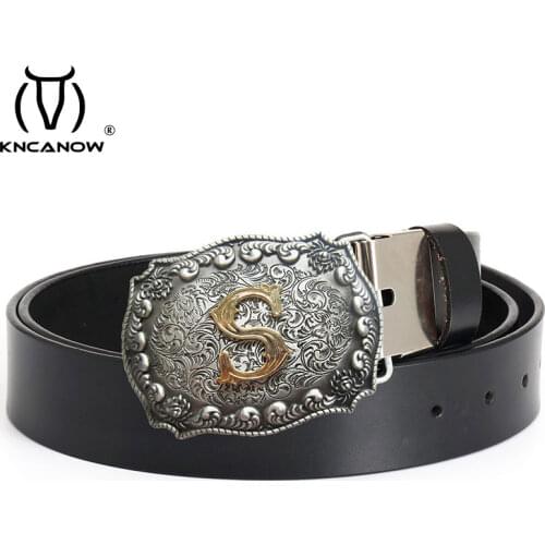 Cowboy Luxury Belt Cowhide Genuine Leather Belts For Men Brand Male Vintage Fancy Jeans Designer S Strap Cinturon Hombre Cuero