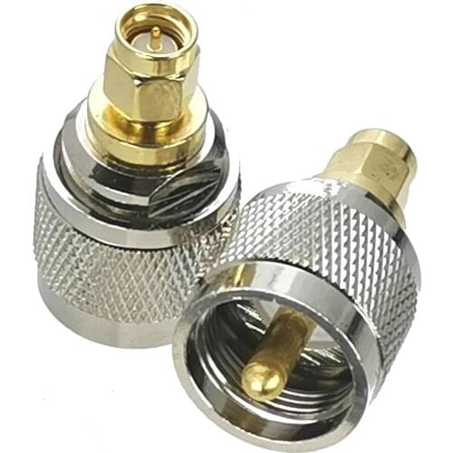 SMA Male Plug to UHF PL259 Male Plug RF Adapter Connector Coaxial Straight For Radio Antenna High Quanlity