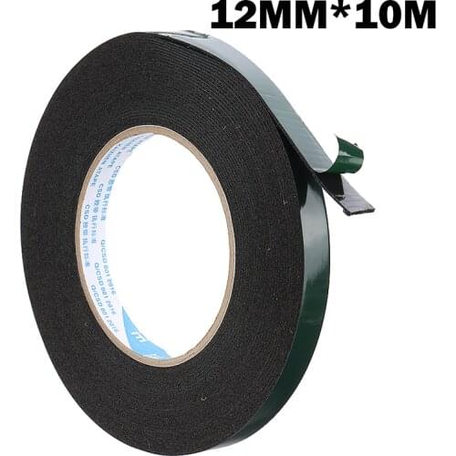 1roll 1mm Super Strong Double Dided Foam Tape Self-adhesive Foam Tape Black Foam Tape for Mounting Fixing Pad 10M
