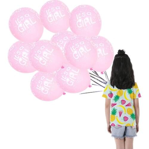 10pcs 12inch Its A Boy blue Its A Girl pink Latex Balloons Birthday Party Baby Shower Decoration kid child gender secret toy