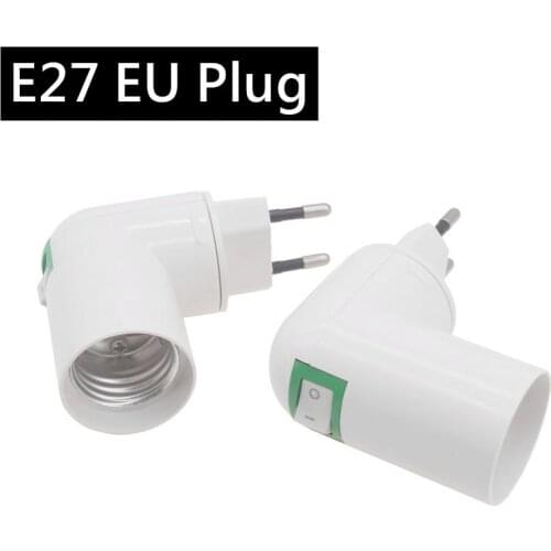 360°Rotatable EU Plug Lamp Head Lamp Bases Lighting Accessories E27 Lamp HolderLED Light Bulb Adapter Holder Socket Splitter