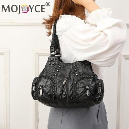 2021 New Casual Handbag Purse Soft PU Leather Pure Color Crossbody Bag Casual Ladies Large Shoulder Bag for Women