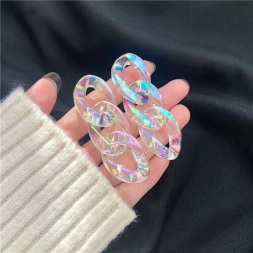 Acrylic Earrings For Women Trend Punk Korean Style Statement Transparent Earrings Bohemian Jewelry Accessories 2021