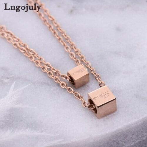 New Women Necklaces Titanium Steel 3 Color Pendant Necklaces For Women Gril Anniversary Wedding Party Necklace Jewelry Gift