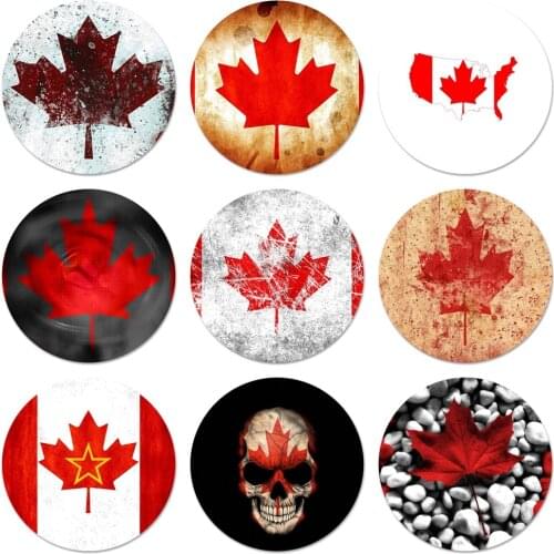 Canada flag maple leafs Icons Pins Badge Decoration Brooches Metal Badges For Backpack Decoration