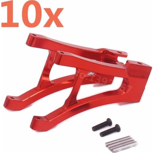 10 Pieces Aluminum Alloy Upgrade RC Car Parts Front/Rear Lower Suspension Arm A-Arm TRA7032 For Rc Hobby Car 1/16 Traxxas Slash
