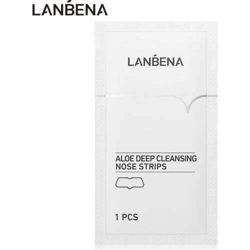 LANBENA Aloe Deep Cleansing Nose Strips Degreasing Removal Blackhead Shrink Pores Mild Delicate Skin Moisturizing Care 10Pcs