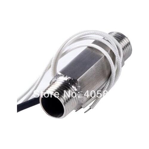 110V SPST 1/2" Male Thread 110V Mini Stainless Steel Water Flow Switch/SS Flow Control Sensor/Float Meter