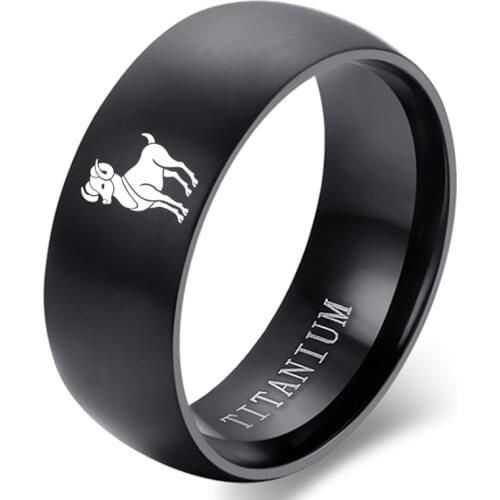 12 Zodiac Ring Aries Taurus Gemini Cancer Virgo Libra Scorpius Sagittarius Capricornus Wedding Stainless Steel Rings