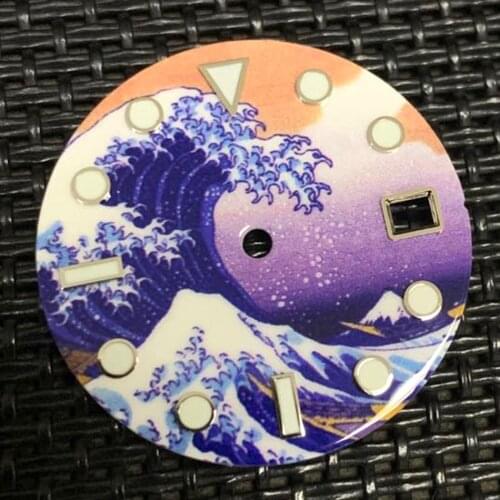 Modified watch automatic movement accessories 28.5mm surf suitable for assembling dial NH35 ultra blue luminous