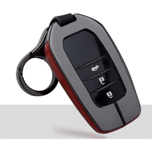 Zinc Alloy Leather Car Remote Key Case Cover Fob Holder For Toyota CHR Land Cruiser 200 Avensis Auris Corolla Car Accessories