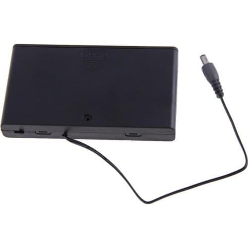 Battery Holder/Case Enclosed Box With On-Off Switch/Leads Support 8pcs of AA battery to make 12V