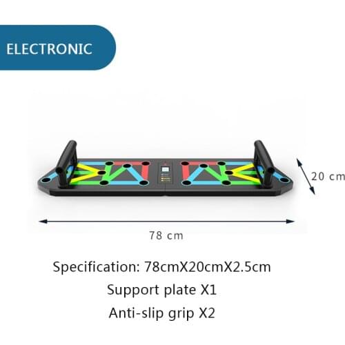 Push-up Board Bracket Folding Training Board Multi-functionfitness Chest Muscle Exercise Electronic Counting Equipment Home XE