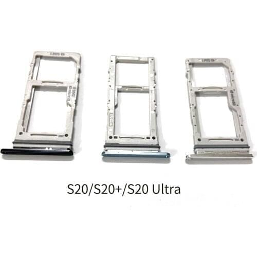 50pcs For Samsung Galaxy S20 Plus Ultra Sim Card Reader Holder Sim Card Tray Holder Slot Adapter Single Dual