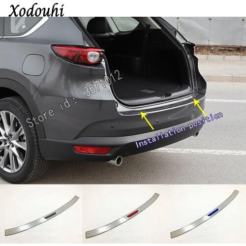 For Mazda CX8 CX-8 2017 2018 2019 2020 Car Sticker Ornament Body Back Rear Pedal Door Scuff Plate Frame Outnside Threshold Trunk