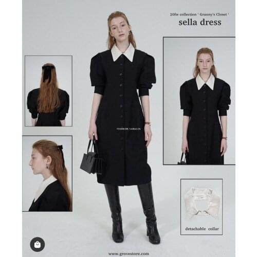 Pre sale of authentic grove elegant bubble sleeve dress