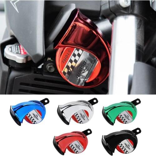 Electric Snail Horn 12V High and Low Tone Horns Car Motorcycle Snail Horn Waterproof 110db Horn with Bracket