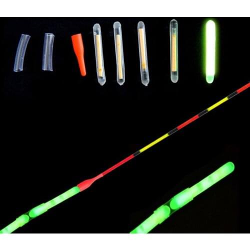 Fishing Fluorescent Lightstick Light Night Float Clip On Dark Glow Stick R66E