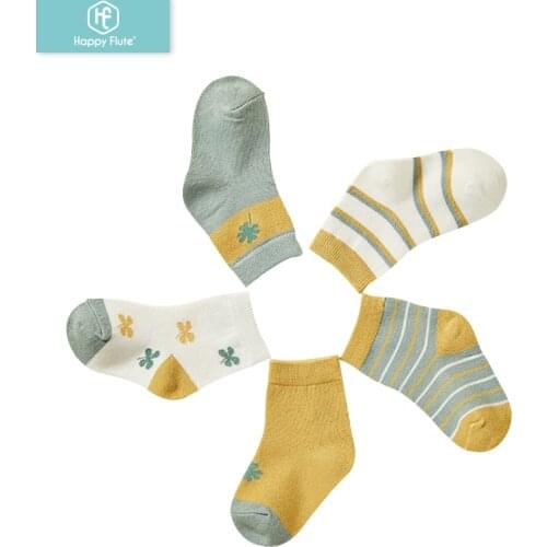 HappyFlute 5Pairs/lot Breathable Infant Baby Socks for Newborn Girls and Boys Toddler Socks Baby Clothes Accessories