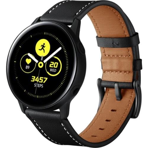 Leather Strap for Samsung Galaxy Watch Active 2 44mm Strap Watch Bands for Galaxy Watch Active2 40mm Smart Watch Band Women