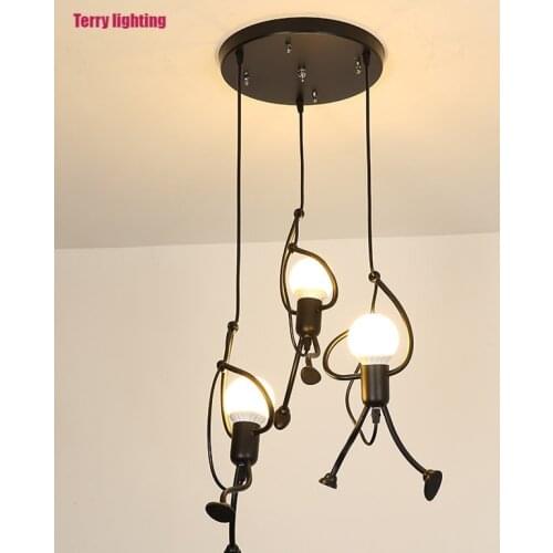 Creative Dwarf Chandelier Childrens room climbing chandelier art decorative lamp