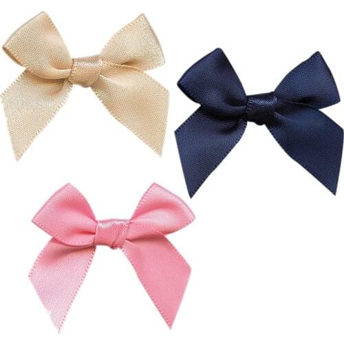 10-80Pcs Handmade Ribbon Bows DIY Craft Supplie Wedding Party Decor Gift Packing Bowknots Hair Headwear Accessories Appliques