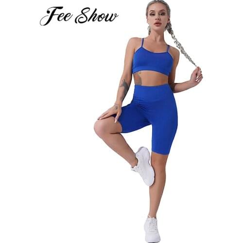 Summer Seamless Yoga Set Sportswear Gym Workout Clothes Stretchy Fitness Sets Womens Running Clothing Set Sport Suit for Women