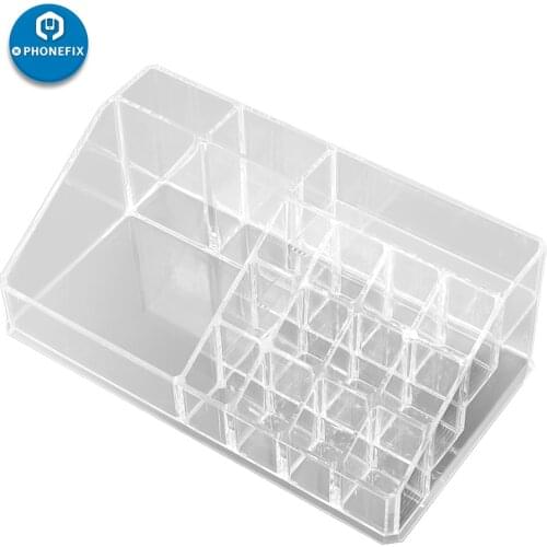 PHONEFIX Multifunctional Storage Box Transparent Electronics Components Screws Organizer Container for Mobile Phone Repair Tool