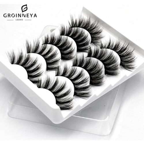 5 Pairs Lashes Mink Lashes Faux Eyelashes Mink False Eyelashes Dramatic Volume Lashes Eyelash Extension False Eyelashes