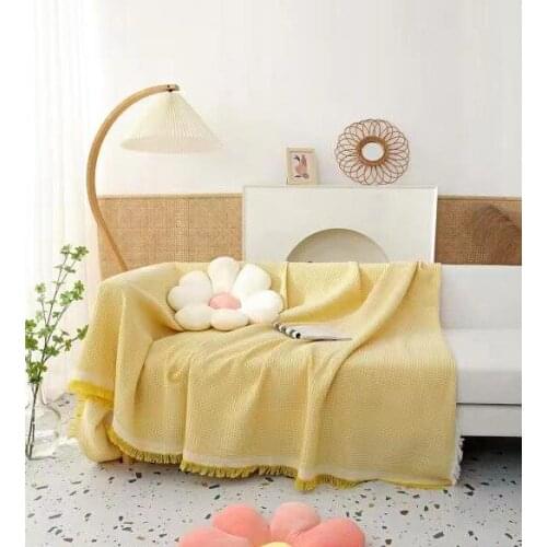 Non-Slip Universal Knitted Couch Lounge Blanket Home Bedding Comforter Plaid Quilt Queen King Size