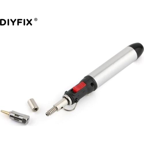 Soldering Iron 12ML Blow Torch Butane Gas Soldering Iron Gun Set Cordless Pen Burner Welding Equipment Adjustable Temperature