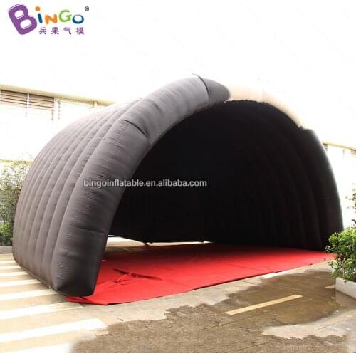 Personalized black 8x6x5 meters Inflatable Stage Tent / Inflatable Stage Cover toy tent