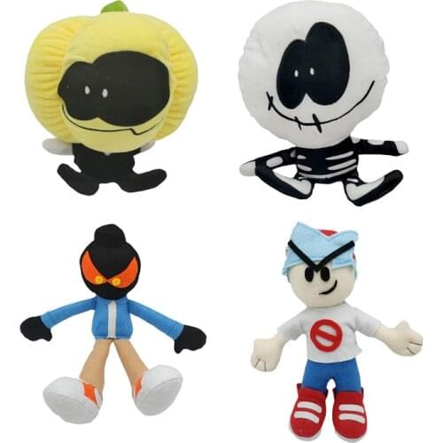 2021 New Big Friday Night Funkin Plush Toys Spooky Month Skid and Pump Game Stuffed Doll Birthday Halloween Gift for Kids