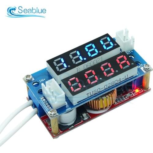2 in 1 XL4015 5A Adjustable Power CC/CV Step-down Charge Module LED Driver Voltmeter Ammeter Constant Current Constant Voltage