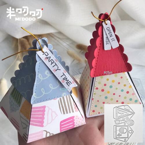 Christmas Gift Box Cutting Dies 2019 for Scrapbooking Birthday Gift Card Making Paper Craft Midodo New Metal Cutting Dies