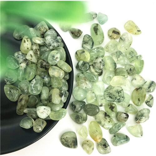 Drop Shipping 50g 9-15mm Natural Prehnite Green Grape Quartz Crystal Gravel Stone Decoration Natural Stones and Crystals
