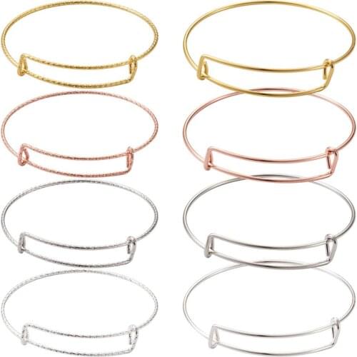 40pcs/Set Mixed Color Adjustable Iron Bangle For Women DIY Jewelry Making Accessories Handicraft
