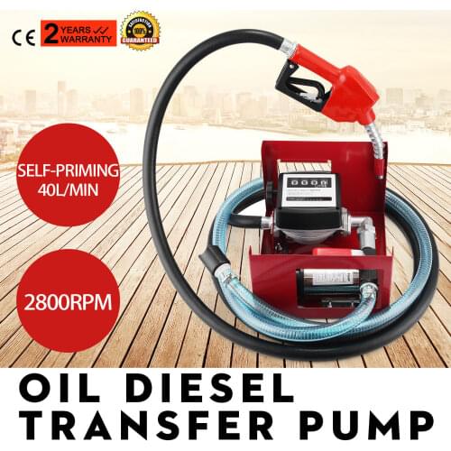 600W self-priming low noise pump oil electric diesel pump precise control delivery biofuel diesel 230v 40L / Min