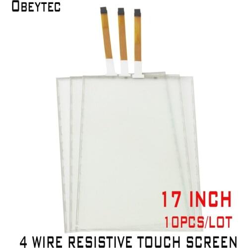 TS170A4B01*10PCS 17 inch 4wire resistive touch panels, AA 337*269mm, OA 355*288mm, 10PCS panel only